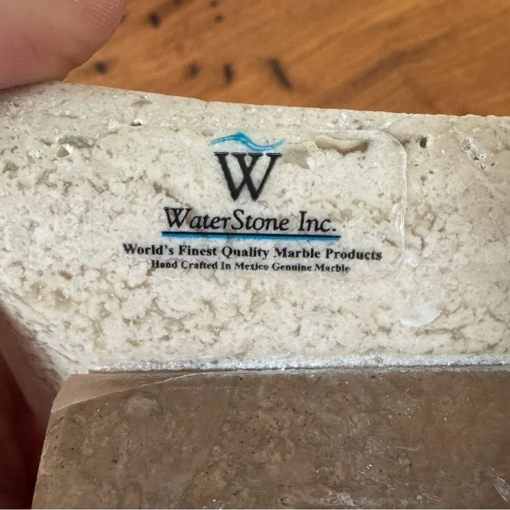 2 Waterstone Soapstone Cream/Beige rectangle Soap Dishes - Natural Stone